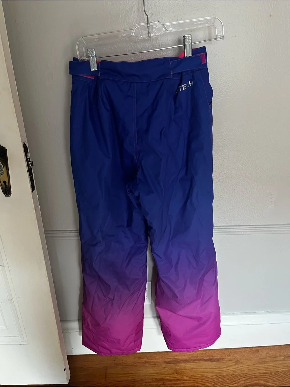 Girl’s XL Gradient Ski Pants - Blue to Pink